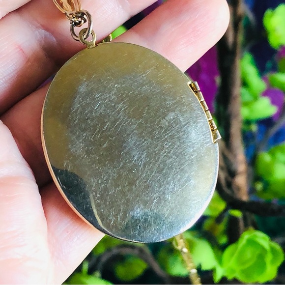 Vintage 60s Park Lane gold tone locket necklace - Picture 6 of 8